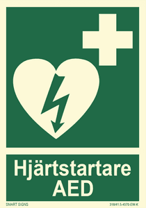 Huvudbild Hj&auml;rtstartare AED, Efterlysande, Aluminium